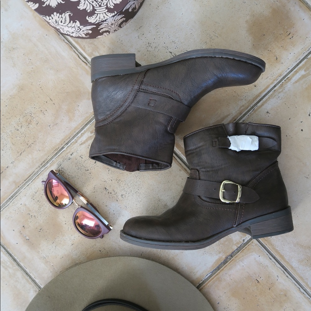 Dark brown booties size 8.5